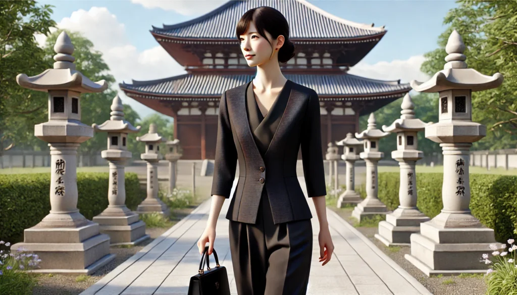 初盆の服装にパンツを選ぶ女性へ