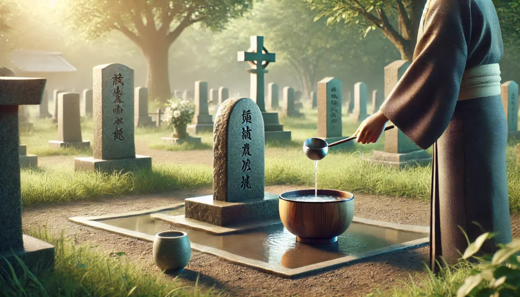 墓石に水をかける順番と清めの手順