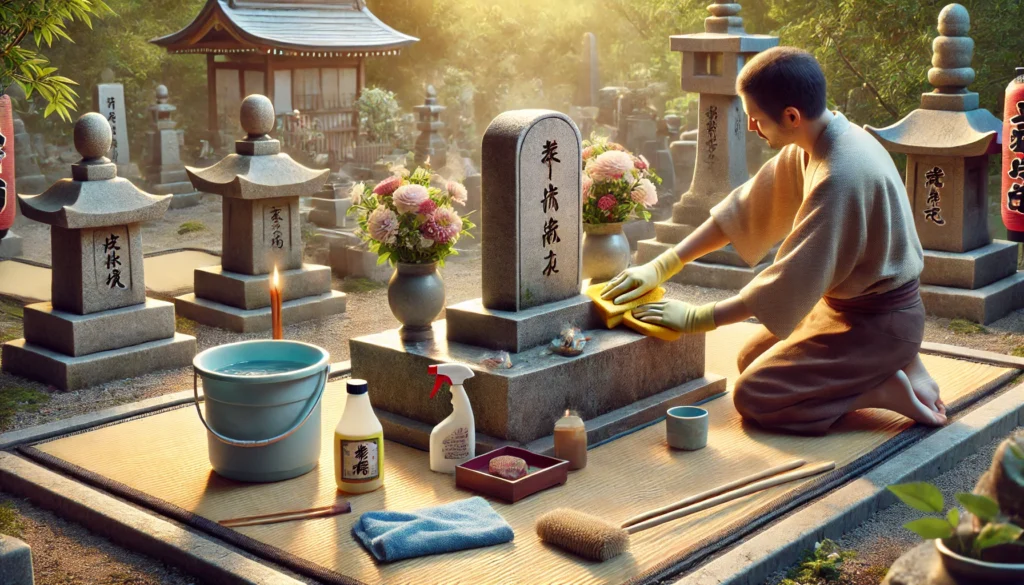 墓石掃除の手順とお参りの流れ