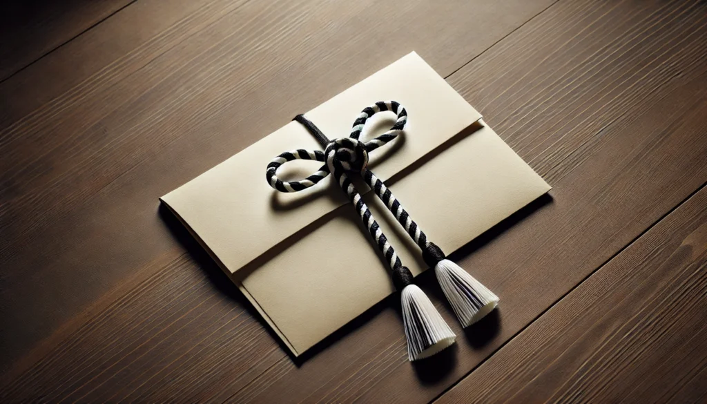 1万円を包むなら黒白の実物水引