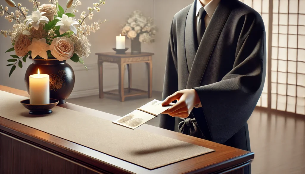 葬儀の受付での渡し方と手順
