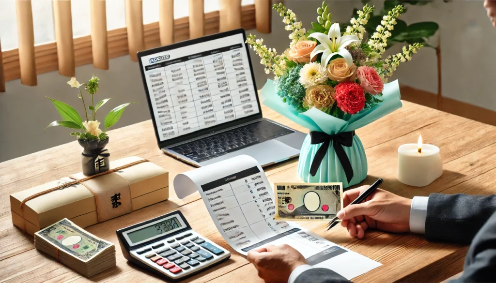 供花の勘定科目と税区分の違い